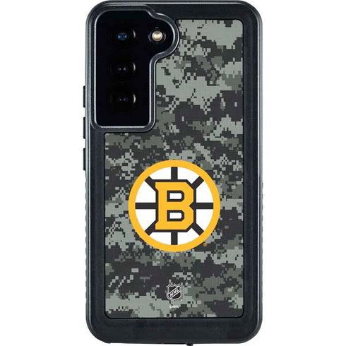 NHL Boston Bruins Camo Galaxy S24 Waterproof Case